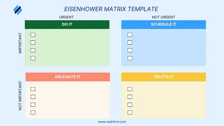Eisenhower Matrix Template