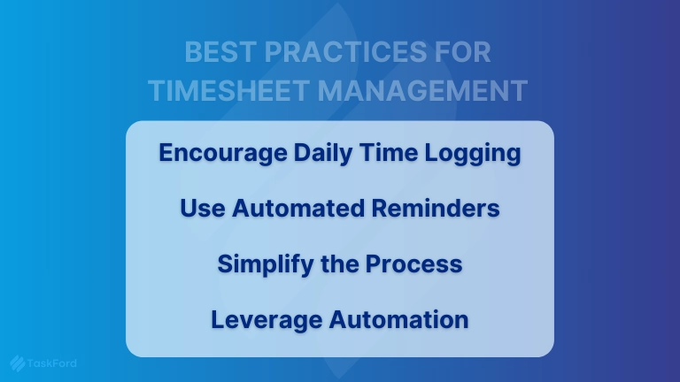 Best Practices for Timesheet Management