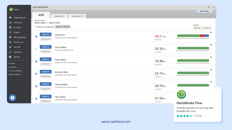 Quickbook time tracking
