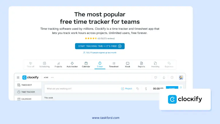 clockify - small time tracking software