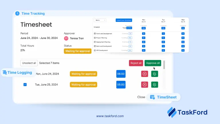 TaskFord - small business time tracking software 